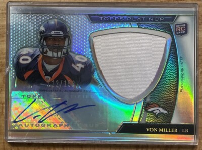 Von Miller 2011 Topps Platinum Rookie Patch Autograph 112/150 