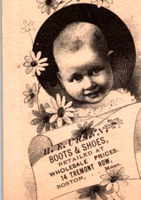 H E Urann Boots & Shoes Retailed at Wholesale Prices Infant Victorian Trade Card