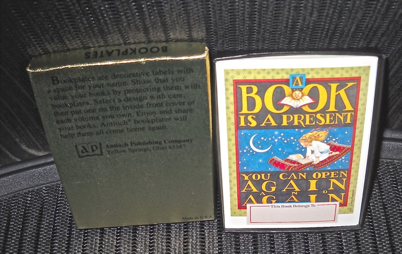 Vintage Set 28 Antioch Bookplate "A Book Is A Present You Can Open Again & Again