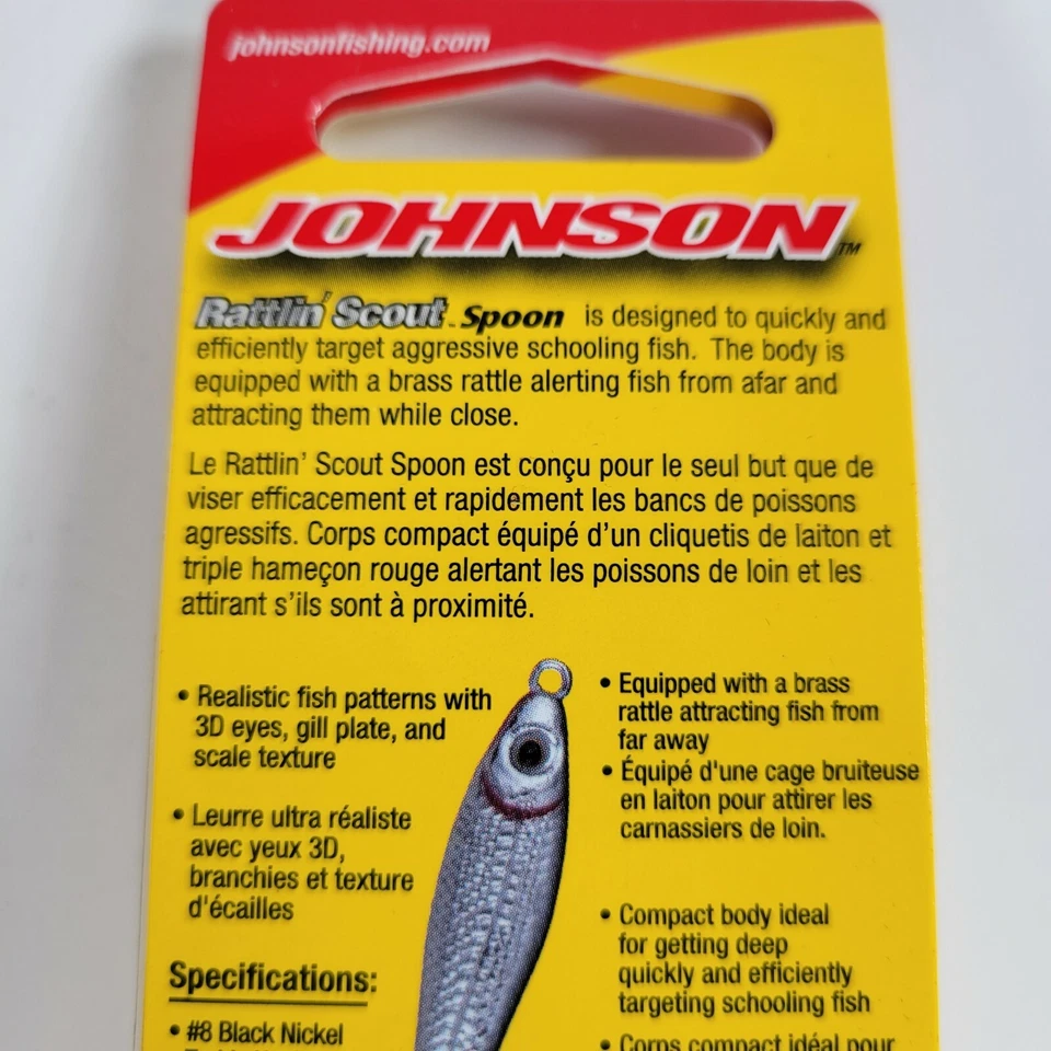 Cucharas Scout Johnson Rattlin 3/16 onzas níquel azul RSC3/16-NNB Foto 3 de 4