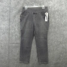 Jag Jeans Womens Ankle Jeans 10P Thunder Gray High Rise Slim Stretch Pull On New