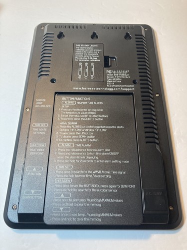 La Crosse Technology Stazione meteo wireless a colori 308-1425B - Foto 7 di 10