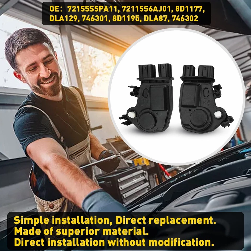 2 peças atuadores de porta elétrica trava traseira dianteira esquerda e direita ajuste Honda Element Odyssey - Imagem 4 de 4