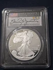 2025 W $1 PCGS PR 70 DCAM PROOF Silver American Eagle FDOI Damstra Signed 1 oz