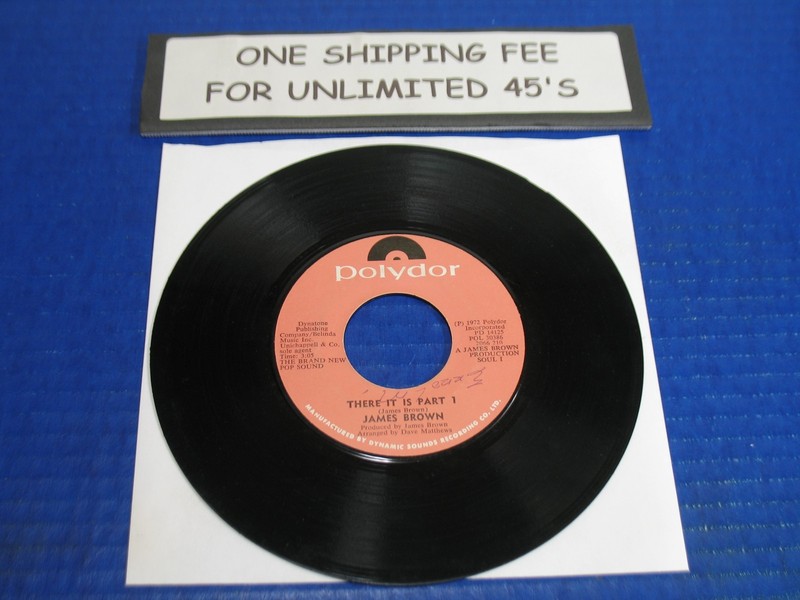 James Brown - There It Is Part 1 /There It Is Part 2 - 70s Soul Funk 45 VG VINYL