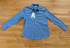 Calvin Klein Stretch Cotton Infinity Light Blue Slim Fit Shirt Size Large NWT