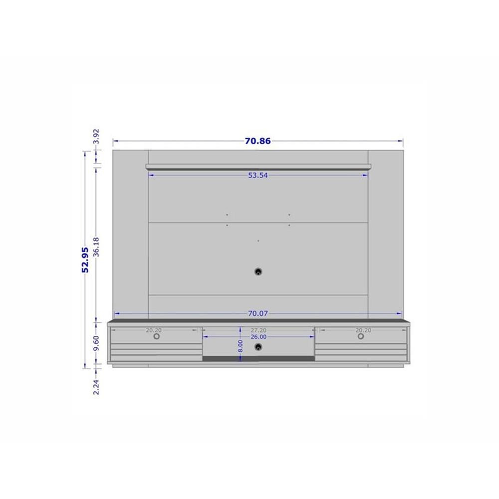 Manhattan Comfort Liberty Wood Entertainment Center for TVs up to 65" in White