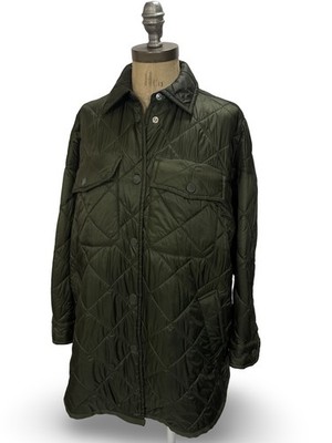 Max Mara Weekend Khaki Green Quilted Burano Womens Oversized Luxepad Coat Size 0