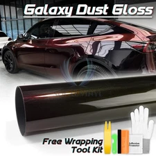 Galaxy Dust Gloss Black Cherry Metallic Sticker Decal Vinyl Wrap Sheet Film DIY