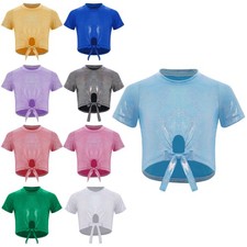 Kids Girls' Sparkly Sequined Tops Tank Dancing Vest Stage Performance Costume