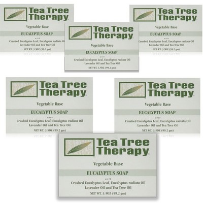 Vegetable Base Bar Soap, Eucalyptus, 6 Count