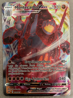 POKEMON Karte deutsch - VMAX Montecarbo Gigadynamax 099/185