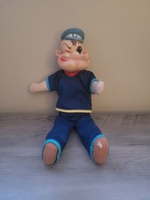 Vintage Popeye Doll 13" Rubber Face Cloth Body Gund 1950's Cartoon King - READ