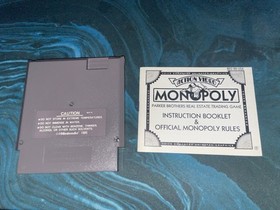 Monopoly (Nintendo NES 1992) - Cartridge and Manual [TESTED]