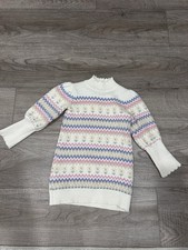 Janie and Jack- Cream and Sugar Fair Isle Sweater Dress Size 4
