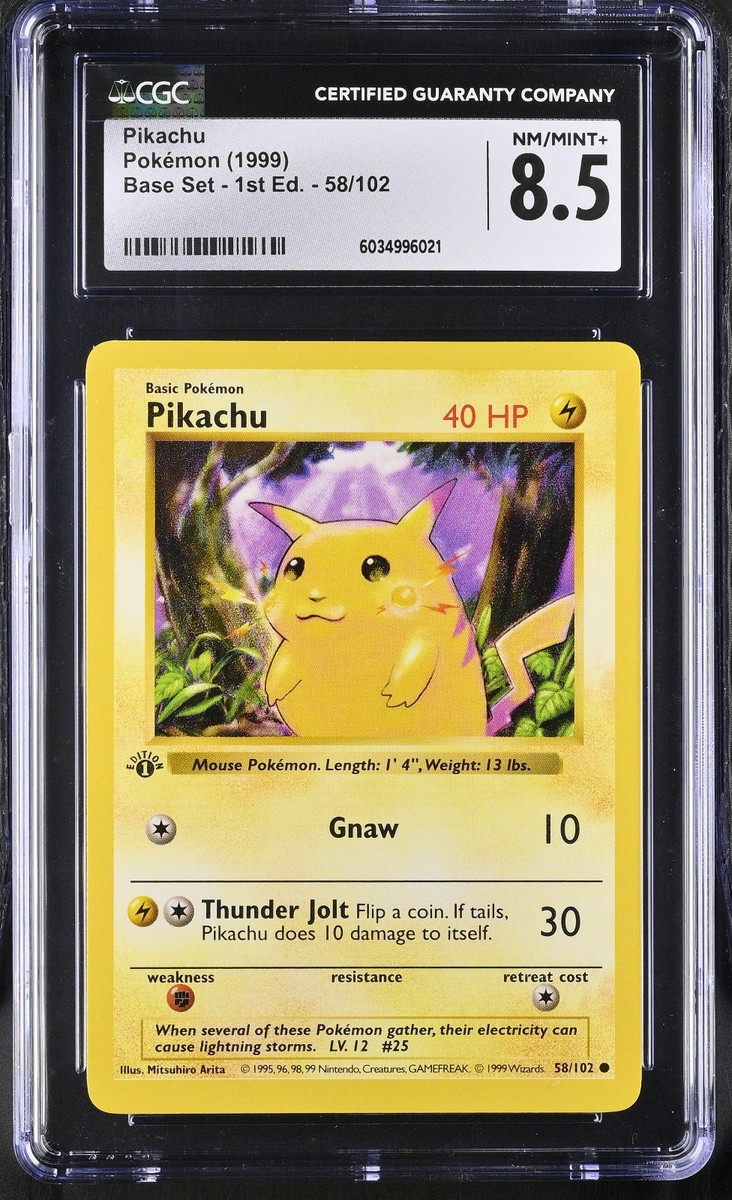 Pikachu 058/102 Base Set (Shadowless) Regular for sale online | eBay