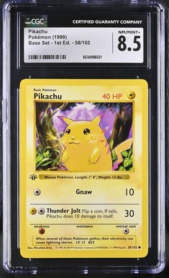 Buy Pikachu 058/102 Base Set (Shadowless) Regular online | eBay