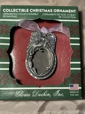 Gloria Duchin "Always In Our Hearts" Angel Picture Frame Pewter Ornament