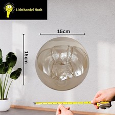 G9 DRAHTKUGEL Glaskugel Gewinde LAMPENSCHIRM Kugelglas Lampenglas Amber  ⌀ 15