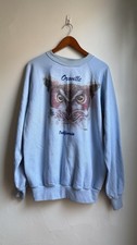 Vintage 1985 USA-made owl sweatshirt, tagged XL but fits shrunken.