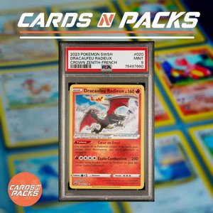Carte Pokemon Dracaufeu Radieux 20/159 Zénith Suprême PSA 9