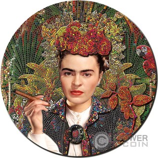 FRIDA LA MARAVILLA Great Micromosaic Passion II 3 Oz Silber Münze 20$ Palau 2023