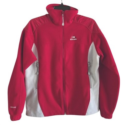 Eider Windstopper Fleece Jacket Women 40 Red White Full Zip Technical Gorpcore