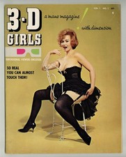 3-D Girls V1#1 1965 w/Glasses 68pgs Vintage G...