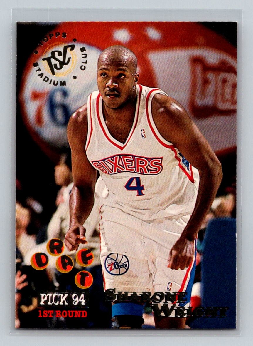 1994-95 Stadium Club Rookie RC #215 Sharone Wright Philadelphia 76ers