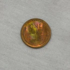 1948-S Lincoln Wheat Cent 1C Penny Rainbow Toned BU From Original Mint Set