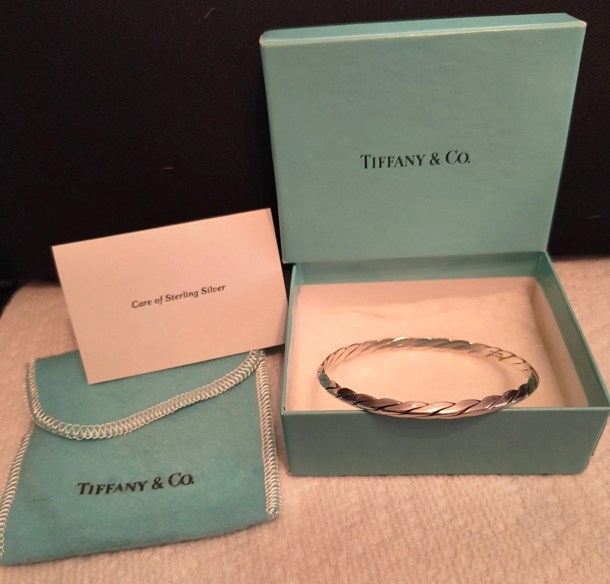 Tiffany & Co. Sterling Silver Fine Bangle Bracelets for Sale