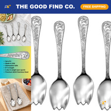 Limited Edition Stainless Steel Spork Set of 4 - Made in USA, Durable & Stylish