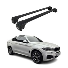 Dachtr�ger Gep�cktr�ger f�r BMW X6 F16 2014-2019 ABE Grundtr�ger Alu Schwarz