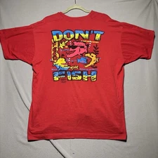 Vintage 90s Thunder Island Cool Fish Tribal Single Stitch T Shirt Men's Size Xxl