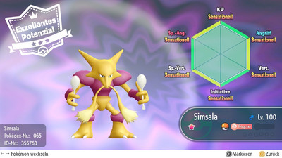  Pokémon Lets Go Pikachu/Evoli Simsala Shiny IV6 deutsch Nur Lets Go Tausch 