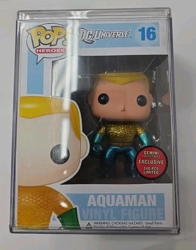 Funko POP! Vinyl Figure #16 Aquaman Metallic Gemini Exclusive LE 240  RARE