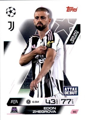 Match Attax EXTRA Champions League 60 - Edon Zhagrova - Squad Update 2025/26