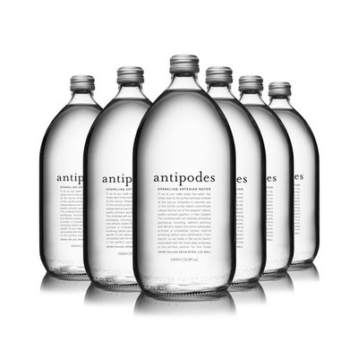 Antipodes Natural Artesian Sparkling Water, 33.8 Fl Oz (Pack of 6)