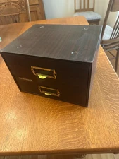 old C & E Marshall stacking 2 drawer metal cabinet w some watch repair parts