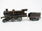 Locomotive Mecanique 020 JEP Tender Echelle 0 1930 Train Tole Noir 4462 A47