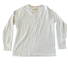 the normal brand - henley shirt puremeso mens large stone sleeve stretch