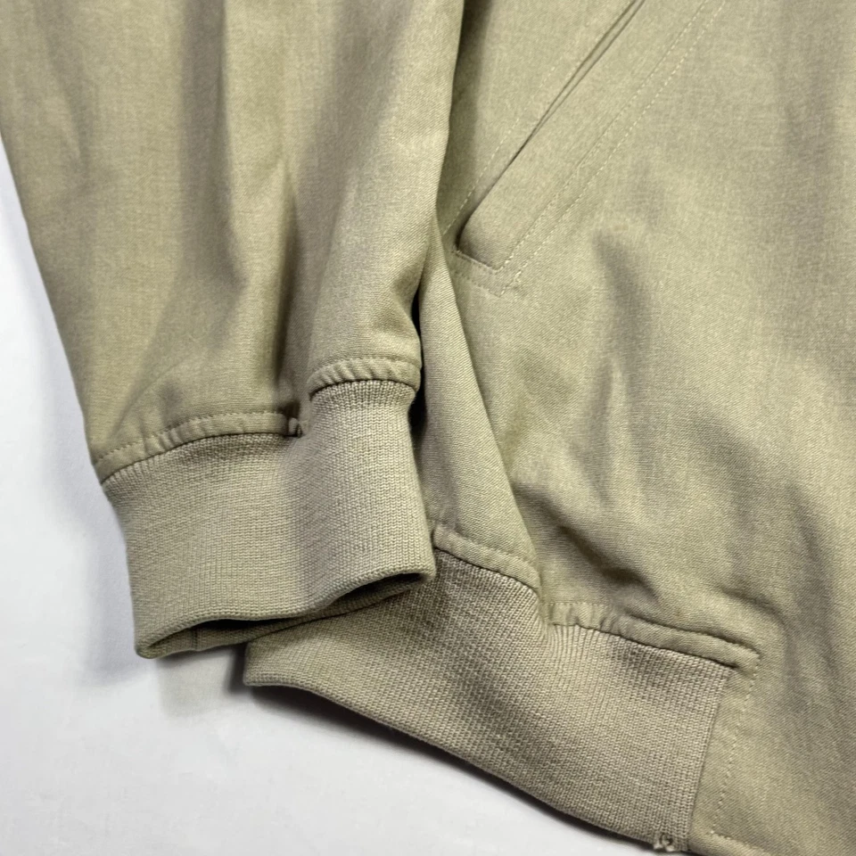 Chaqueta Ermenegildo Zegna Para Hombres 52 Caqui Cremallera Frontal Bombardero Harrington Informal Foto 3 de 4