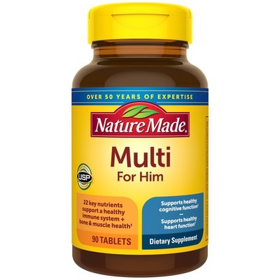 Nature Made Multivitamin for Him, Mens 90 Count (Pack of 1), Multi 