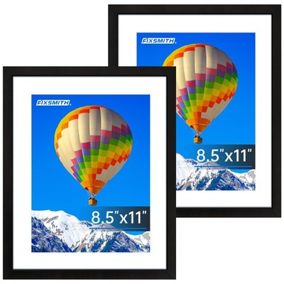 FIXSMITH 8.5x11 Picture Frame Set of 2, Photo 8.5''×11'', Black