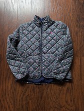 Polo Ralph Lauren Girls Floral Quilted Jacket size XL 16 zippered