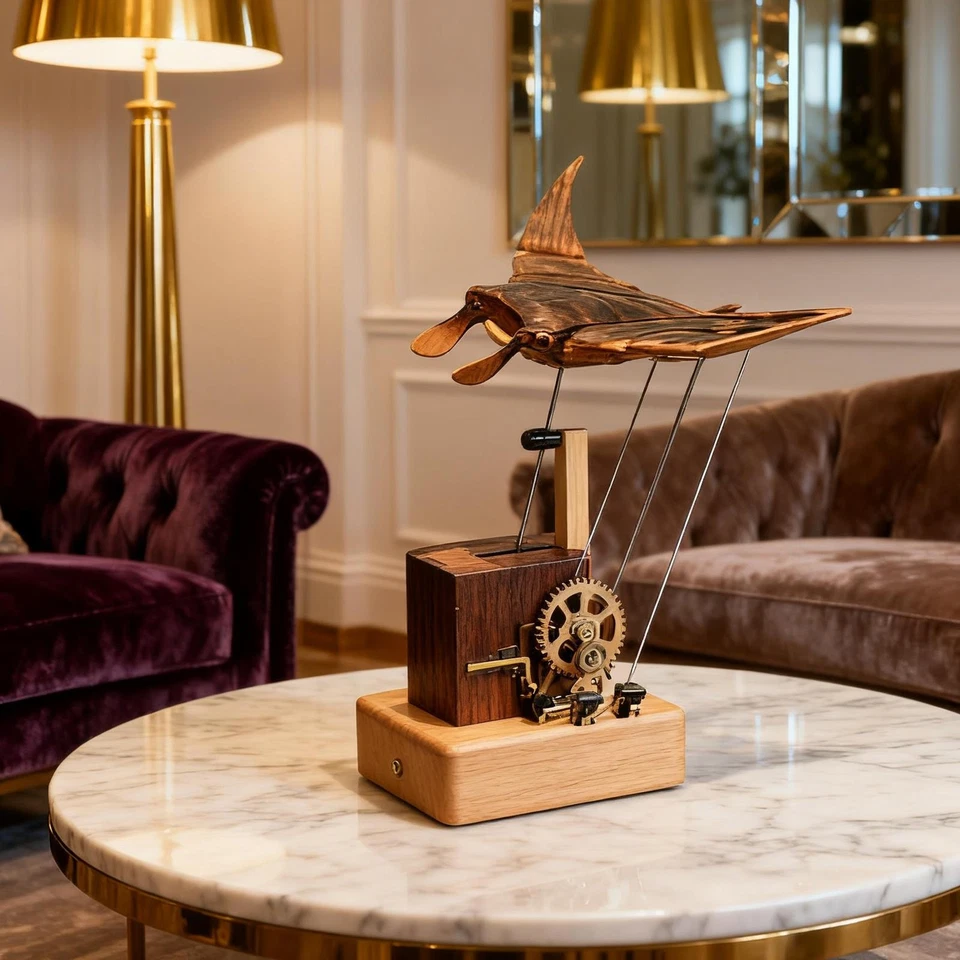 Деревянный автомат Manta Ray ручной работы сделай сам набор для рукоделия для взрослых уникальный настольный декор - Изображение 2 из 4