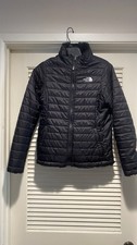 The North Face Girls Reversible Fleece Jacket Black Puffer Lined Size L 14/16
