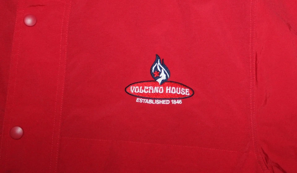 CHAQUETA VOLCANO HOUSE HAWAII Hotel Tiki Bar Volcanes Parque Nacional talla L Chaqueta Foto 3 de 4