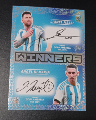 2024 Copa America Lionel Messi/Angel Di Maria dual auto silver 