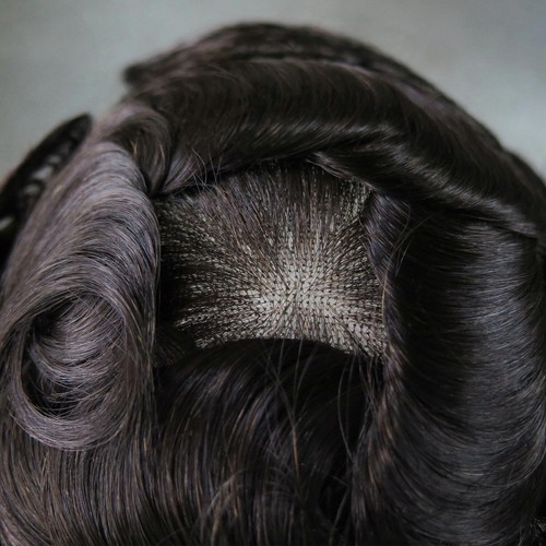 Toupee Men Human Hair Full Lace Replecement System Hairpiece Wig Unit - Picture 4 of 19